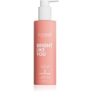 ICONIQUE Professional BRIGHT LIKE YOU Colour & Shine Protection Conditioner balsam pentru regenerare pentru păr vopsit - imagine 2